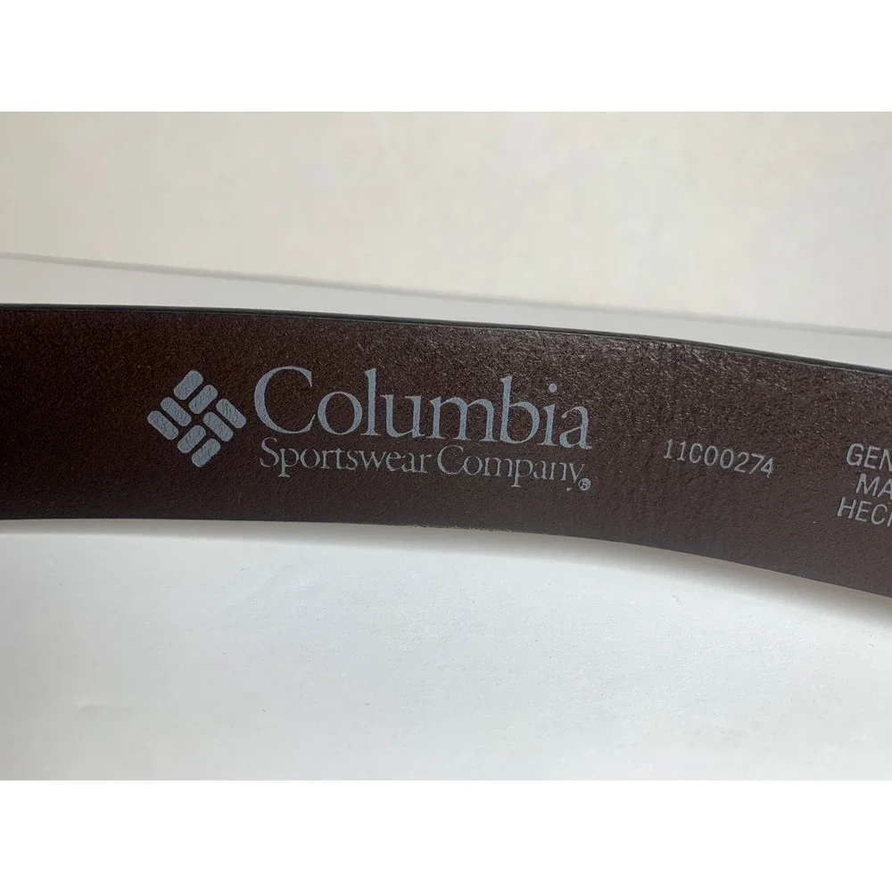 Columbia Mens Tan‎ Genuine Leather Whipstitch Belt Size 36 11C00274
